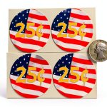 Generic 2 Inch Round Flag Price Sticker Vinyl Vending Labels-0