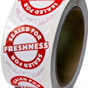 ICONEX Vending Machine Labels Red White Paper Tamper Seal-0