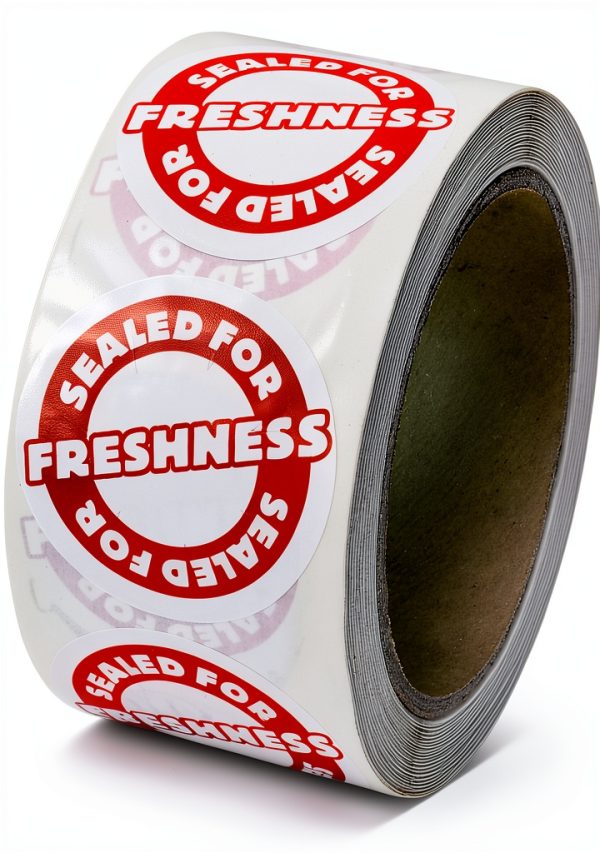ICONEX Vending Machine Labels Red White Paper Tamper Seal-0