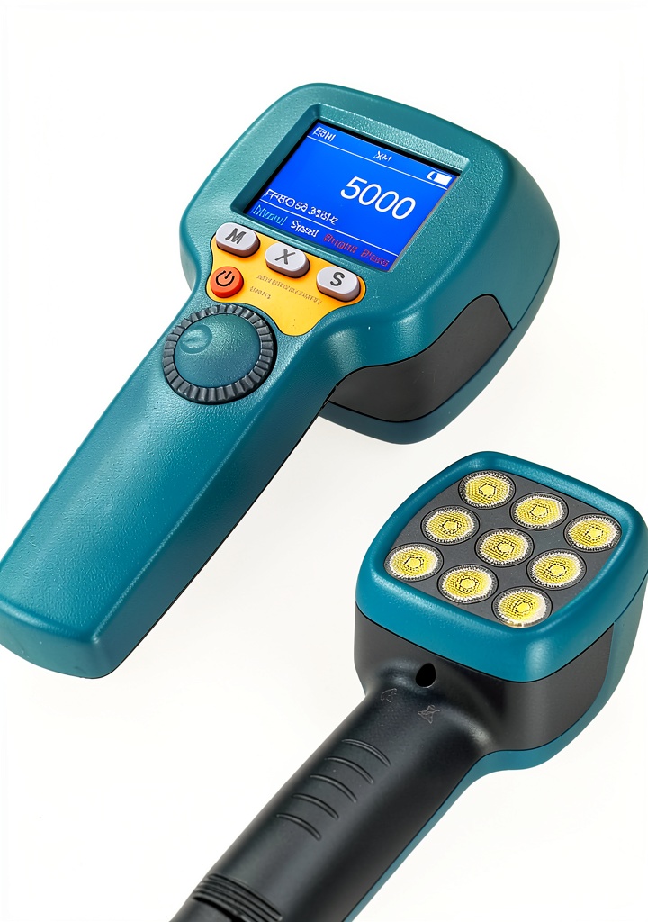 AOPUTTRIVER stroboscope tachometer in use on a motor