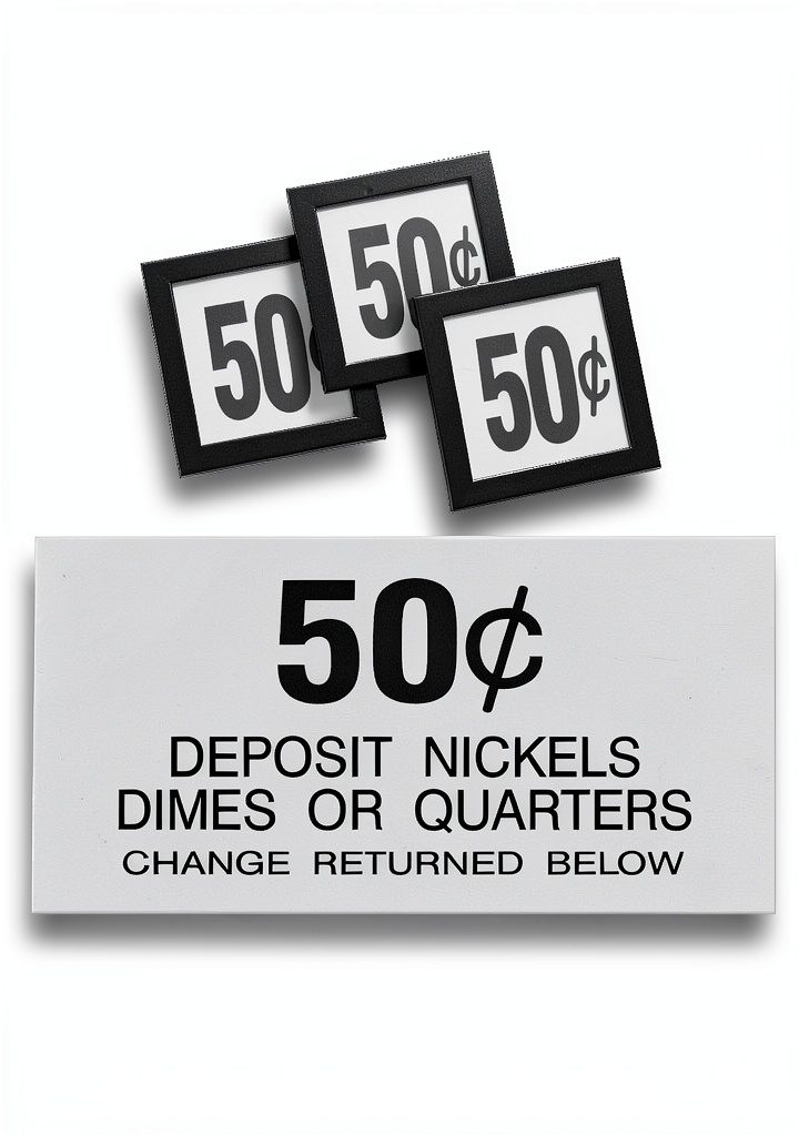 Solar Graphics USA vending machine decal applied to a coin slot