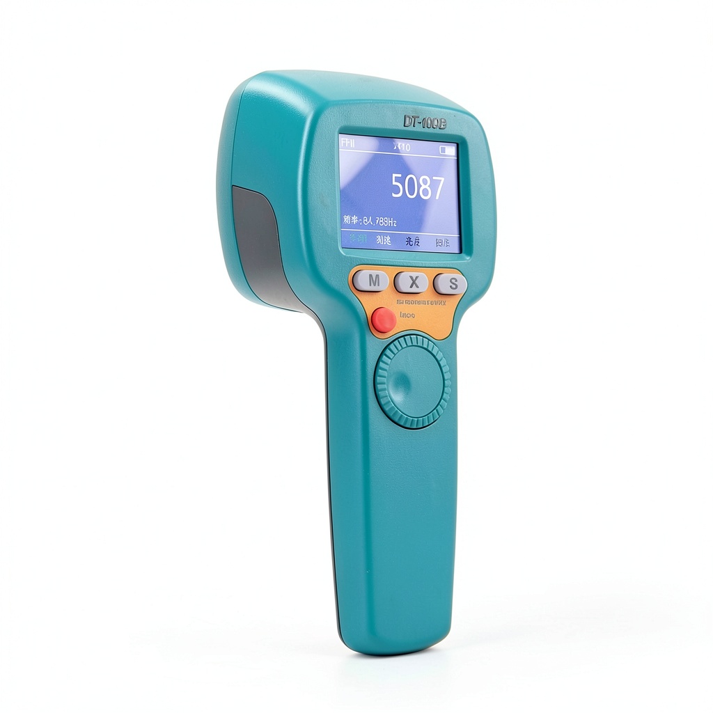 YWBL-WH stroboscope displaying LED flash on rotating machinery