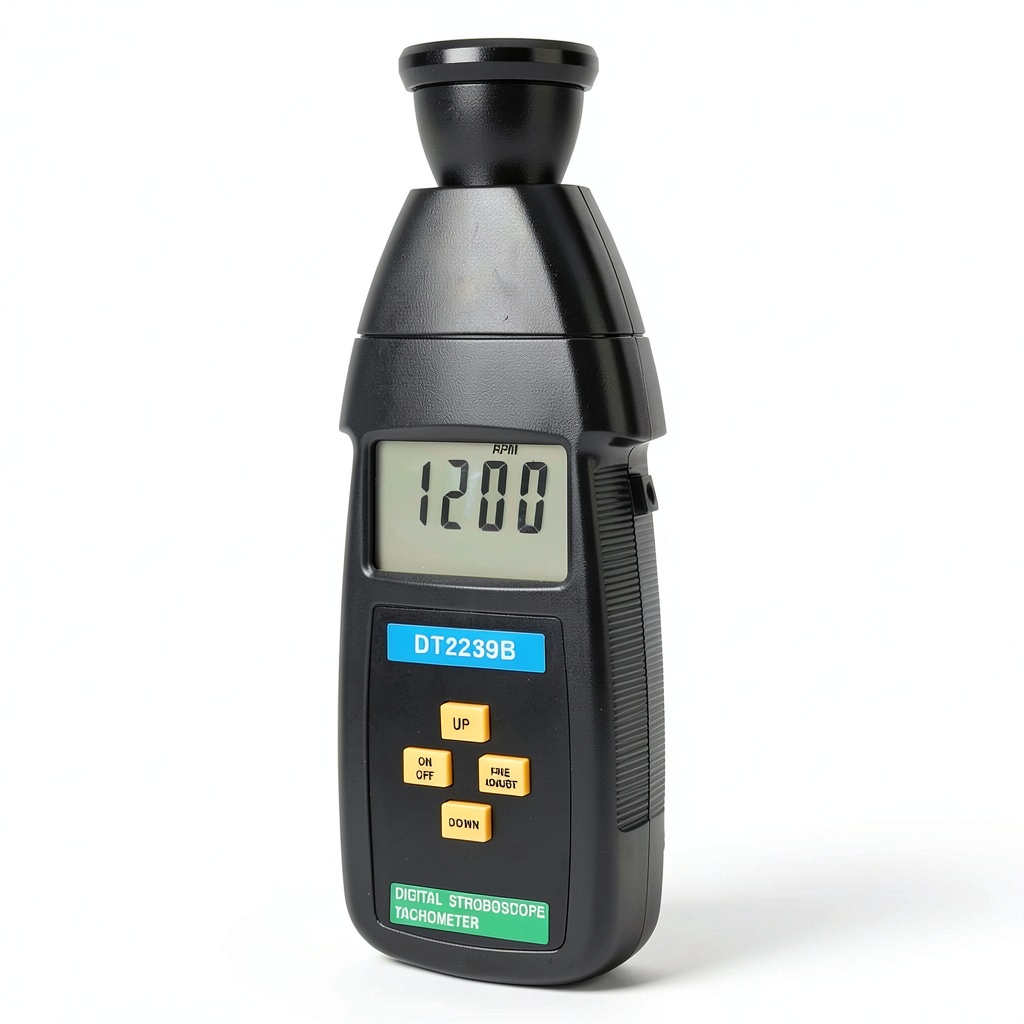 WALFRONT Stroboscope Tachometer displaying measurement on LCD screen