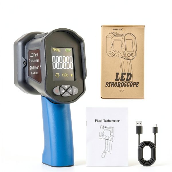 H HOLDPEAK HP-8000B Stroboscope Tachometer Rechargeable LED-8