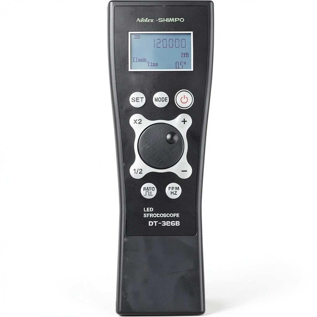 Shimpo Stroboscope in use on industrial machinery