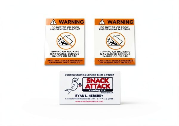 Snack Attack Vending Machine Labels Durable Vinyl-0