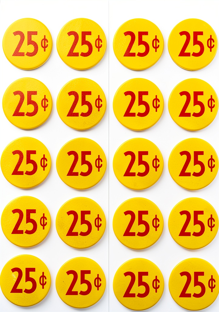 Vending labels in a vending machine