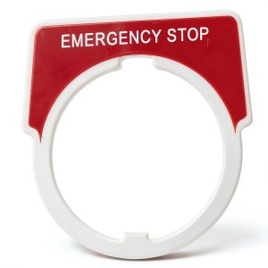 Legend Plate Emergency Stop SCHNEIDER ELECTRIC 30mm Red/Silver-0